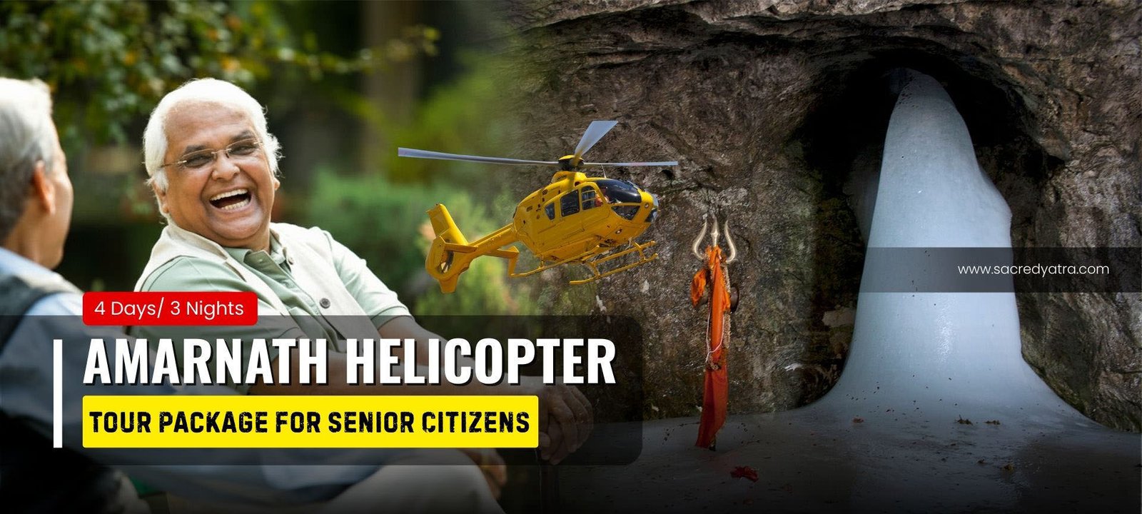 Amarnath Helicopter Tour Package for Senior Citizens