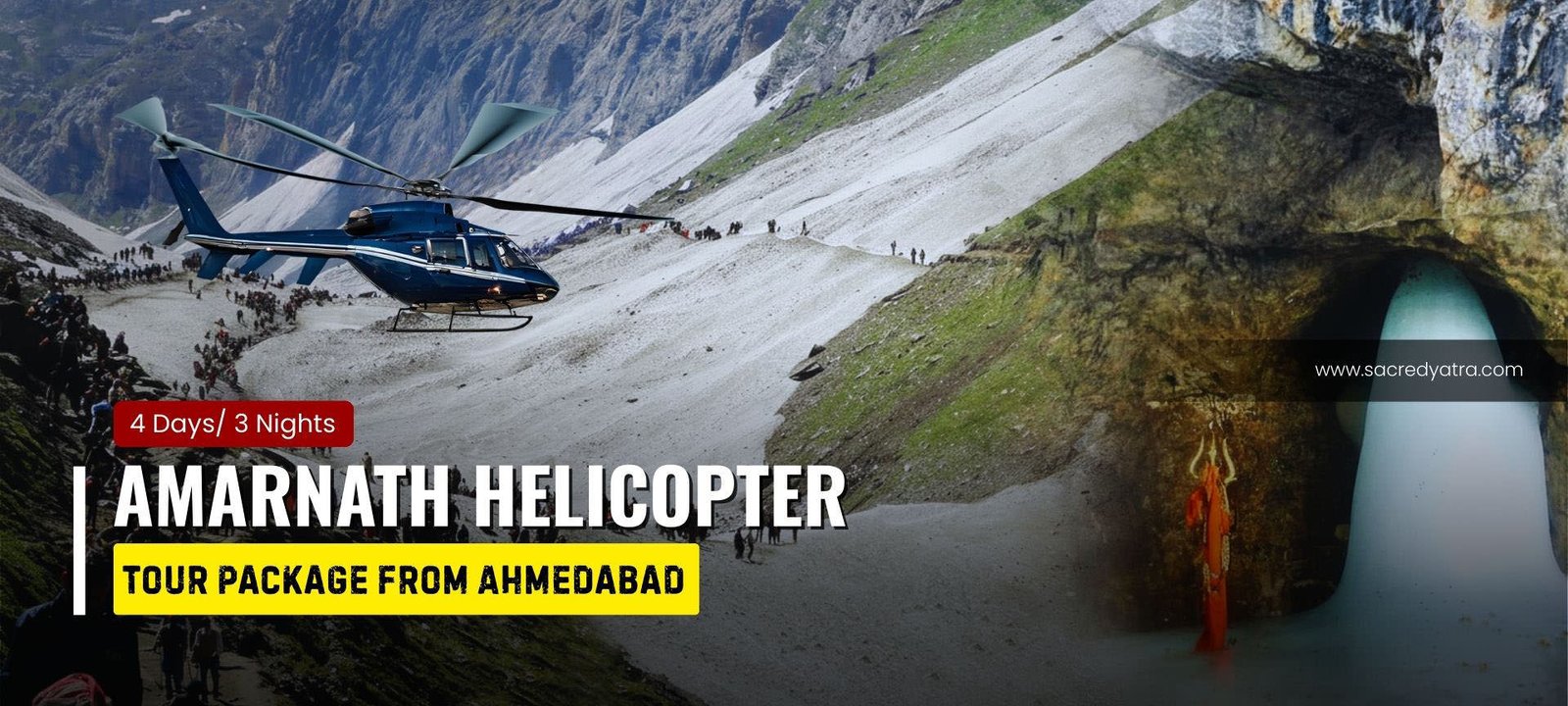 Amarnath Helicopter Tour Package from Ahmedabad