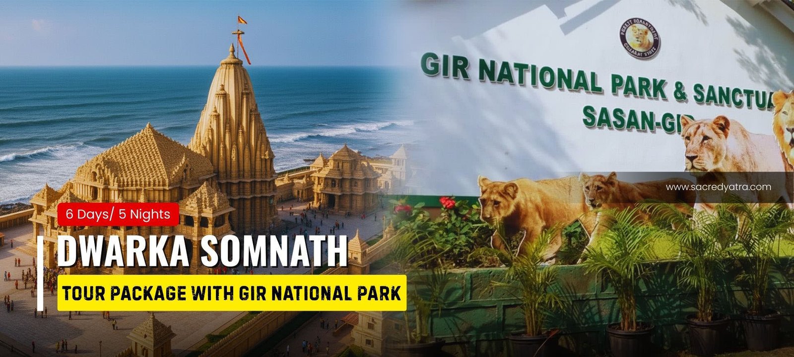 5 Nights Dwarka Somnath Tour Package with Gir National Park