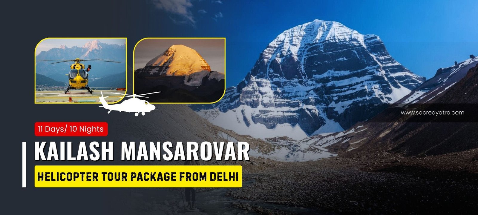 Kailash Mansarovar Helicopter Tour Package from Delhi