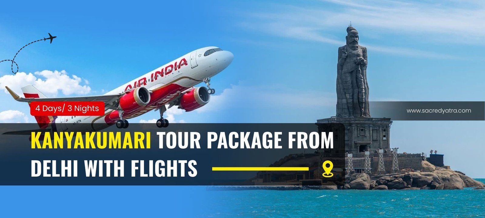Kanyakumari Tour Package from Delhi with Flights