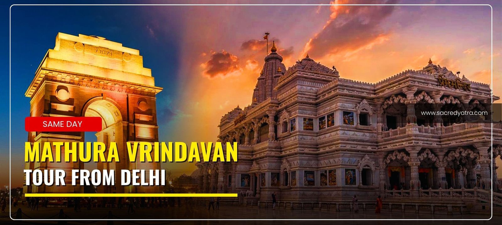 Same Day Mathura Vrindavan Tour from Delhi