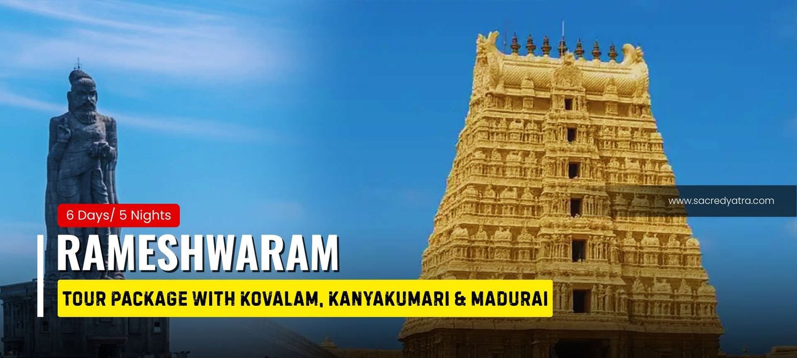 5 Nights Rameshwaram Tour Package with Kovalam, Kanyakumari & Madurai