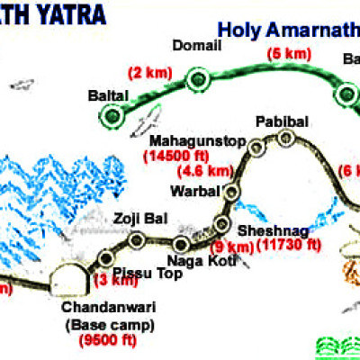 Amarnath Route Map